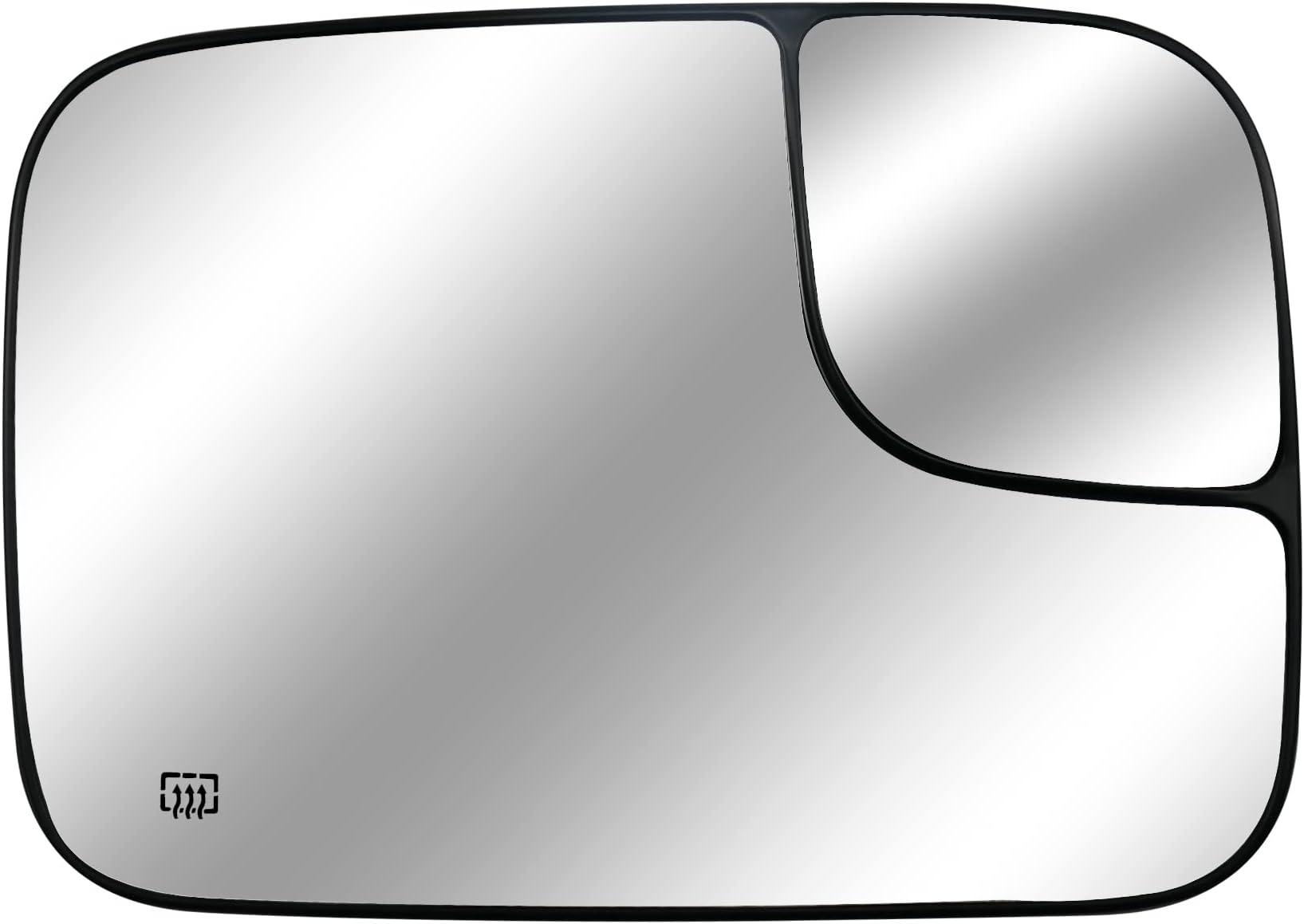 Right Passenger Side Heated Mirror Glass Fit for Dodge Ram 1500 2500 3500 2005-2009, Side View Convex Mirror Glass with Rear Holder Replace 5161010AA
