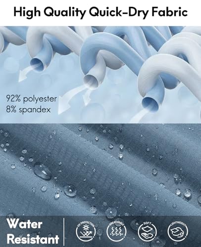 Haimont Men's Sun Protection Shirt Water Resistant Short Sleeve Button Down Shirt Quick Dry Cooling for Hiking Fishing3