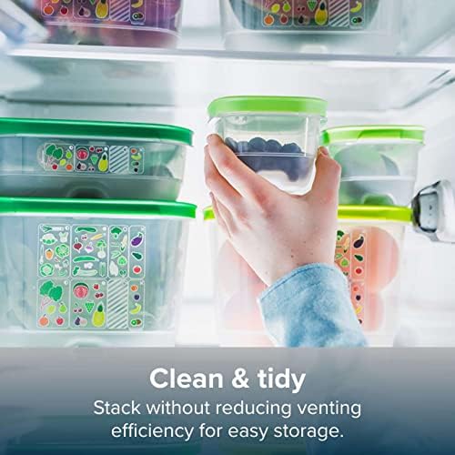 Tupperware FridgeSmart 3pc Starter Set - Includes 2x Small Deep (1.8L) and 1x Medium (1.8L) - Keeps Food Fresher For Longer - Secure Seal - Stackable for Easy Organisation - BPA Free - Tubs with Lid