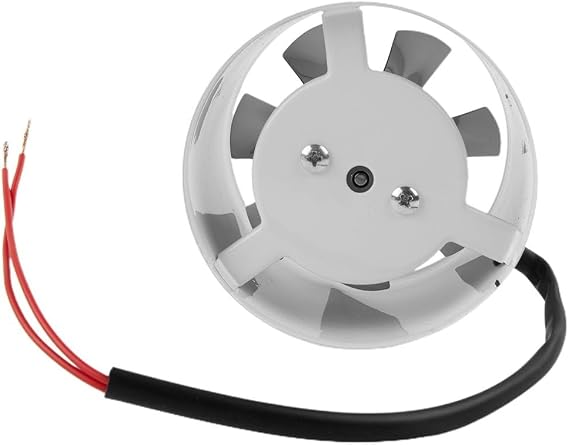 100mm Inline Duct Fan, Quiet Extractor for Kitchen and Bathroom, Metal Ventilation Blower with High Air Mover, Smoke Exhaust for Workshop, Circular Pipe(White)