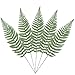 10PCS Artificial Boston Fern Bush Plant Faux Leaves Green Plants for Home Decor -Warmter