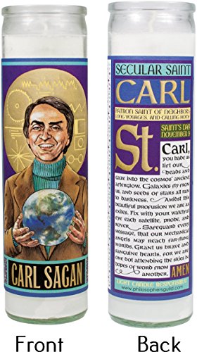 Carl Sagan Secular Saint Candle - 8.5 Inch Tall Glass Prayer Votive - Made In The Usa #TOP4