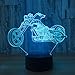 Produktbild Nachttischlampe 7 Farbe Motorrad Lampe 3D Visuelle Led Nachtlichter Für Kinder Touch Usb Tisch Baby Schlafen Nachtlicht Raumlampe