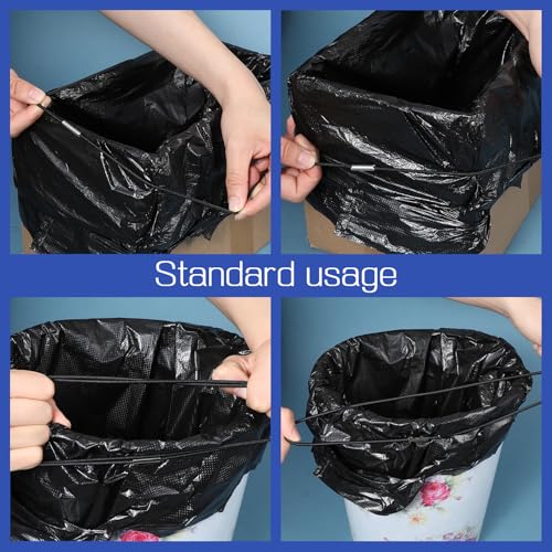 AOZUO 3 Stück Mülleimer Gummibänder, Passend für 13–30 Gallonen Elastisch Mülltonnen Bänder, zum Befestigen und Binden von Mülleimern für Zuhause Büro Schule Küchentische (Schwarz)