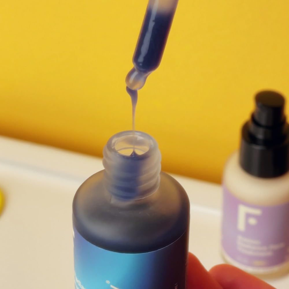 Freshly - Sérum Facial Exfoliante Ácido Mandélico, 15 ml - Blue Radiance Enzymatic Serum - Elimina Puntos Negros y Células Muertas