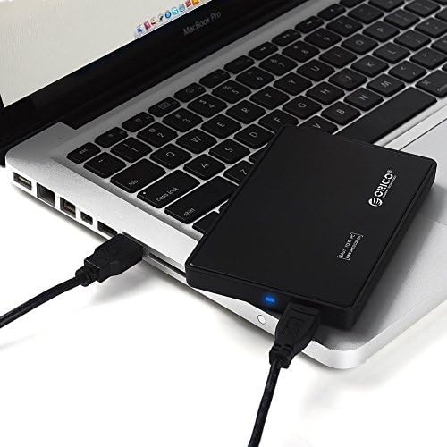 ORICO 2.5 Inch SATA to USB 3.0 Tool-free External Hard Drive Enclosure for 2.5" SATA III HDD and SSD with UASP Compatible for Windows Mac OS (Black)
