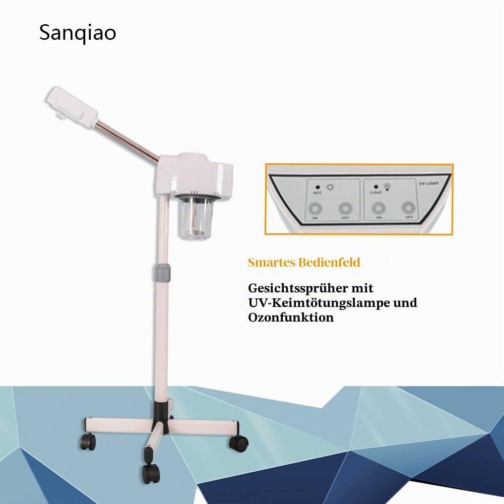 Digitale Steuerung Gesichtsdampfer Gesichtssauna nano ionen warm Dampf Gesicht Dampf für Heim und Schönheitssalon Luftbefeuchter mit Aromatherapie Diffusor und Ozon Funktion