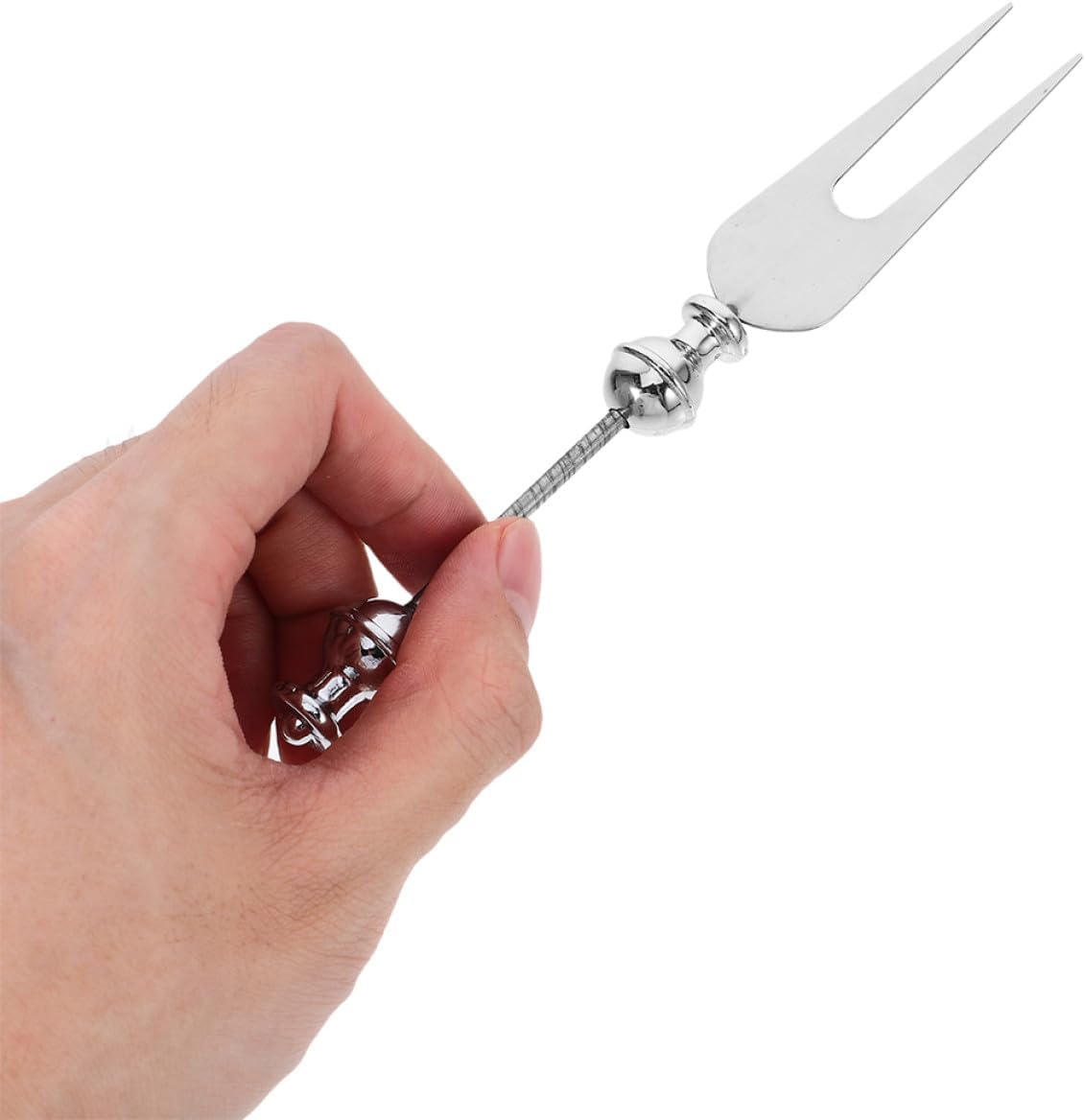 COLLBATH 2pcs Stainless Steel Fruit Forks Beadable Snack Dessert Forks Small Silverware for Party and Daily Use