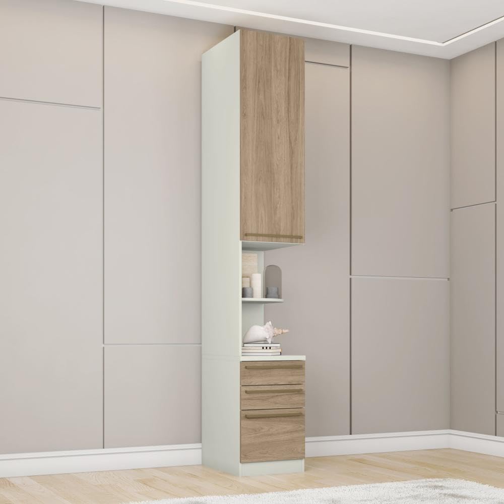 Henn Seletto Nightstand placed in a modern bedroom setting, next to a bed, demonstrating its scale and aesthetic appeal.