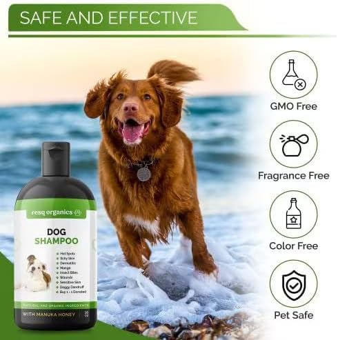 Hypoallergenic Dog Shampoo, Cleans and Soothes Dry Flakey Skin 16oz image 5