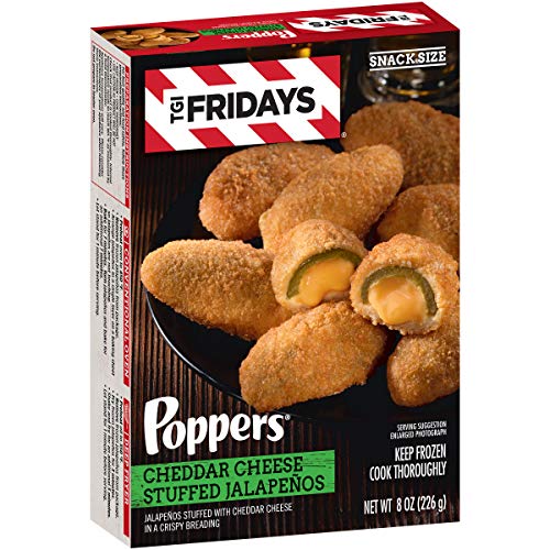 Tgi Fridays Frozen Appetizers Cheddar Cheese Stuffed Jalapeno Poppers, 8 Oz. Box #TOP5
