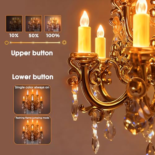 Image of L LOHAS LED Night Lights Plug into Wall,Crystal Chandelier Candle | Nightlight with Dusk to Dawn Sensor,Brightness Adjustable,Amber,Rotatable Plug for Bathroom,Hallway,Kitchen