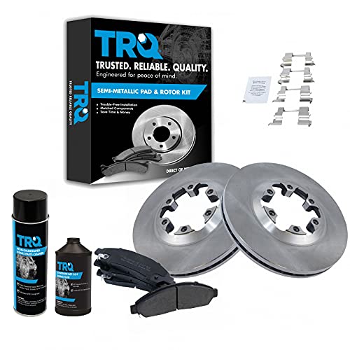 TRQ Front Brake Pad & Rotor Kit Brake Chemical Kit Brake Pads Brake Rotor Semi-Metallic Compatible with 2004-2008 Chevrolet Colorado GMC Canyon 2006 Isuzu i-280 2007-2008 i-290 i-350 i-370