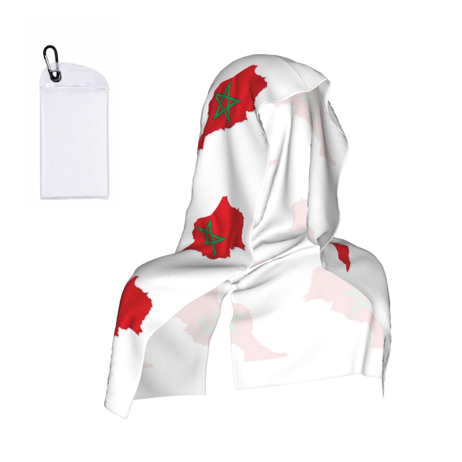 ZYJHYY Morocco Flag Map Print Unisex Swimming Towel Practical Camping Towel Skin-Friendly Cooling Towel For Workout Training