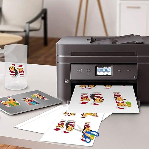 Image of BIGFALCON Premium A4 (8.5x11 inch) Size 25 Sheets Printable Sticker Paper,Transparent Clear Self-Adhesive Sheets,Waterproof, Dries Quickly and Non-Tearable for Any Inkjet Printer (A4-25 Sheets)