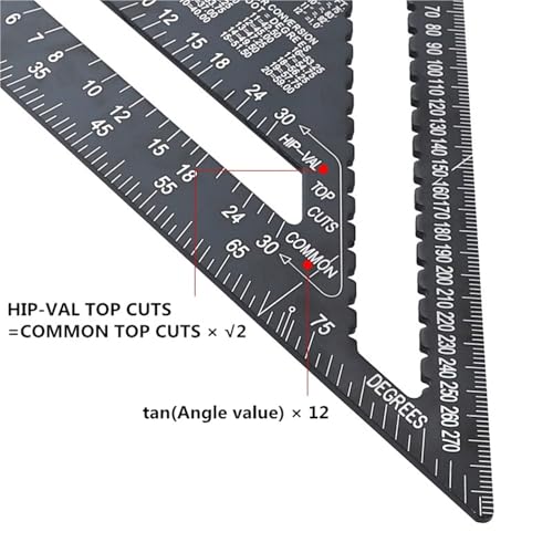Transportador de ángulos y escuadra de aluminio 12 pulgadas miniatura 3