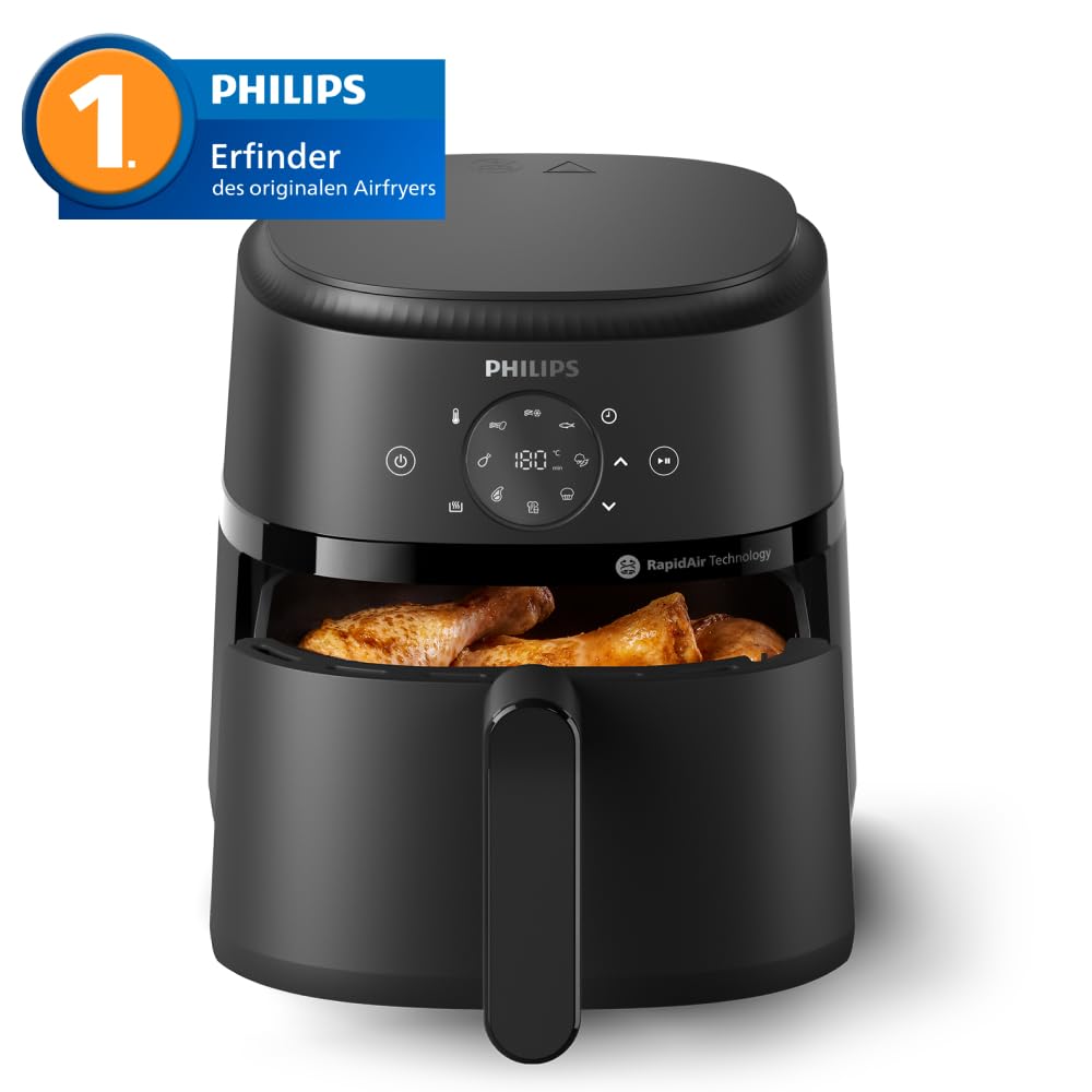 Philips Airfryer 2000 Series Heißluftfritteuse 4,2L Digitaler Touchscreen 13 Garoptionen 1500W Schwarz