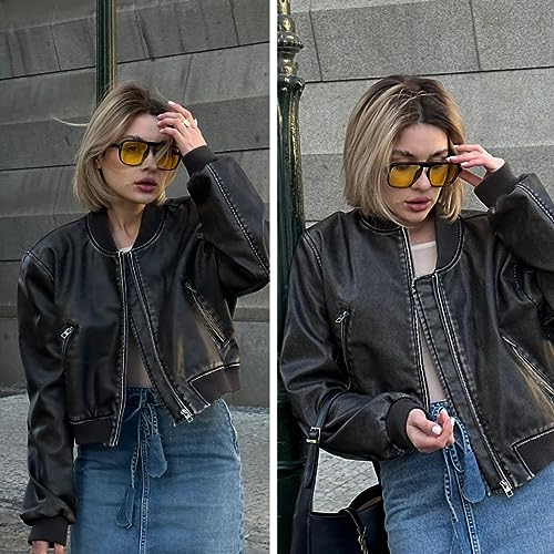 Hanj Vintage Square Aviator Sunglasses for Women Men Classic Retro 70s Glasses Fashion Big Frame Shades4