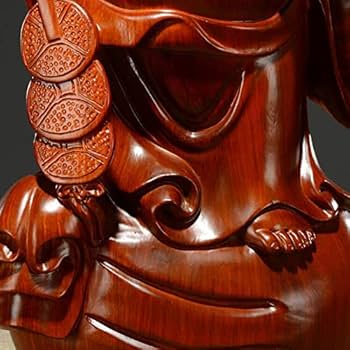 中国古玩　木彫布袋 Amazon.co.jp: 布袋様置物 七福神 布袋様 高級天然ツゲ木彫り