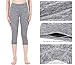 icyzone Women Workout Clothes Athletic Leggings Capri Activewear Hot Yoga Pants (M, Athletic Grey)