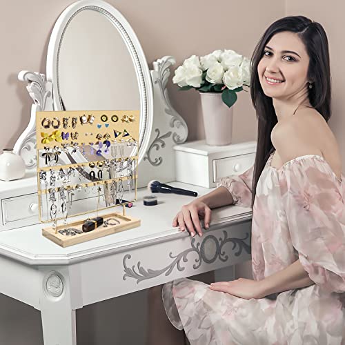 RUBY - Porta Joyas de Madera y Metal para Mujer, Caja para Guardar Pendientes y Expositor - imagen 2