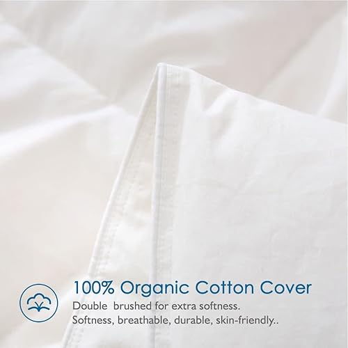 Miniatura 4 de Dafinner Edredón de plumas California King  Manta acolchada con cuadrícula geométrica media cálida relleno de edredón para todas las estaciones 104