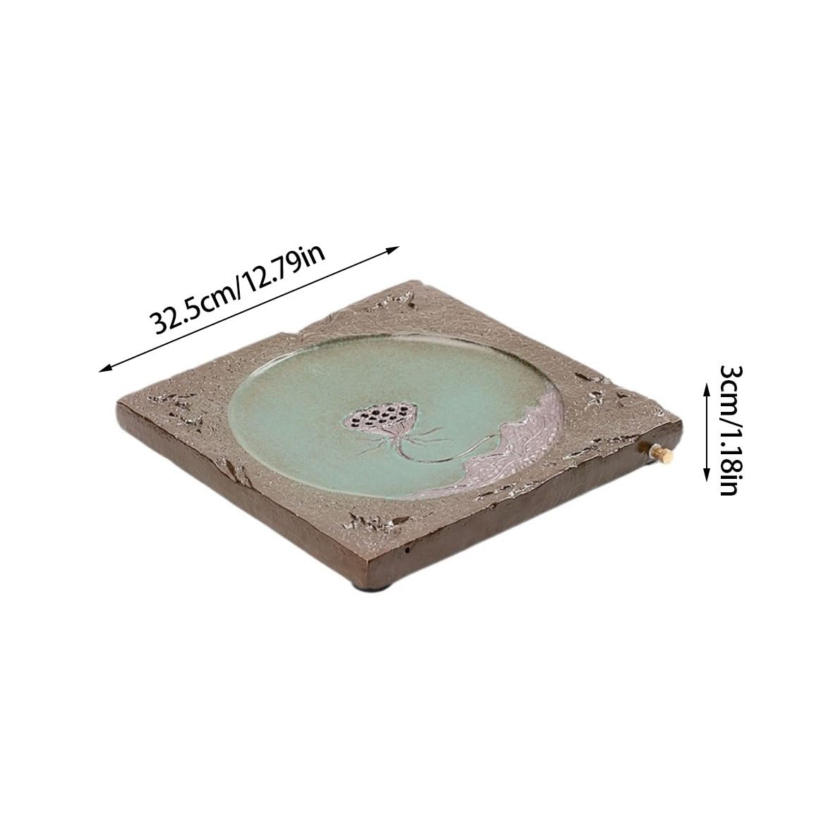 Bandeja de té de cerámica, Bandeja de té para el hogar, Bandeja de té Verde para té seco, Bandeja para Tetera, se Puede conectar a la tubería, Bandeja para Mesa de c，