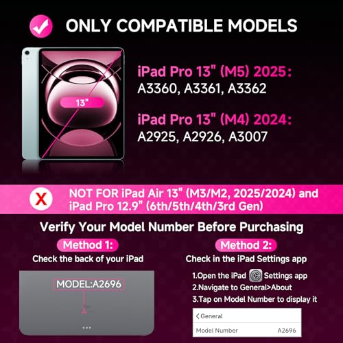 Image of Clear Wireless Keyboard Case for iPad Pro 13 Inch M5 /M4 2025 /2024 with Pencil Holder & Multi-Touch Trackpad, Visible PCB High-Tech Style, 3-Brightness & 7-Color Backlight, 360 Rotatable,Pink