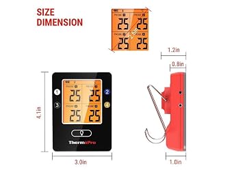 ThermoPro TP25W LCD Bluetooth Enabled Grill/Meat Thermometer