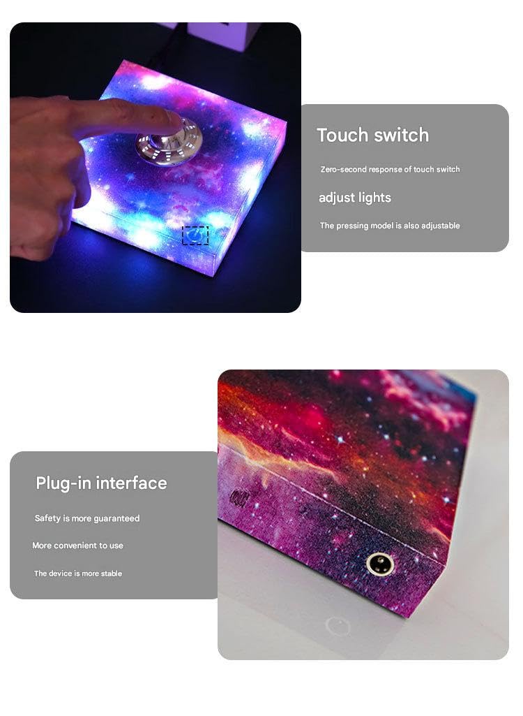 Lampada UFO levitante, luce galleggiante RGB Galaxy, display decorativo levitazione, gadget cool per scrivania, camera, ufficio, luce rotante automatica a 360 gradi, regalo unico per bambini e