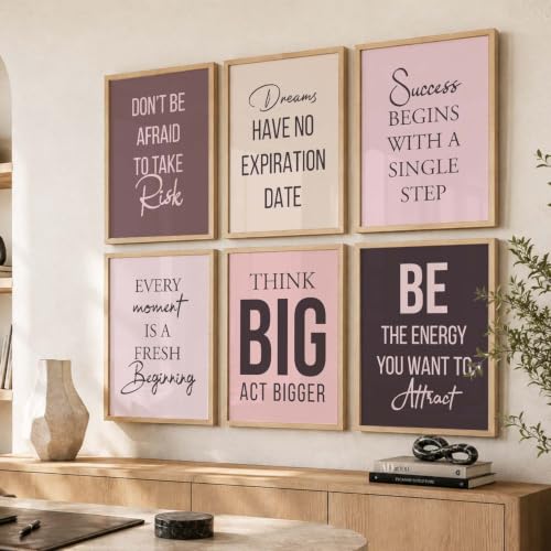 Image of kotart Motivational Quote - Painting for Living Room Bedroom Office Wall hanging frames | wall Paintings with Frame for Home Decoration Set of 6 Multicolo (13x17 inch, k)