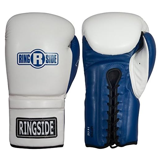 Ringside Lace IMF Tech Boxing Training Sparring Gloves White ,16 OZ