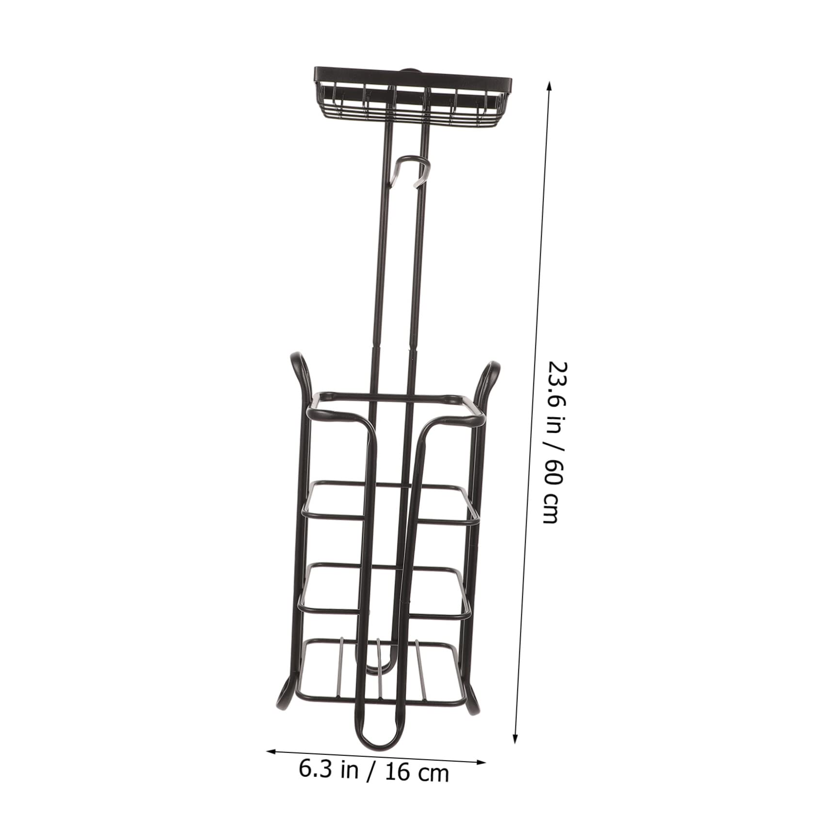 Uonlytech Portarrollos Estructura Resistente y Hierro Negro Vertical para Hierro Negro Diseño de Múltiples Capas Papel Higiénico para Baño y Cocina