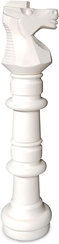MegaChess Pieza Individual de Ajedrez - Caballero - 42 pulgadas de alto - Blanco