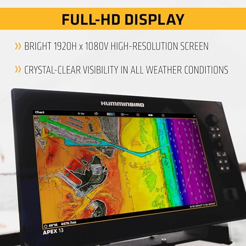 Humminbird APEX 13 VX GPS Fish Finder with Transducer, LakeMaster and CoastMaster VX Maps and MEGA Side Imaging+ by Humminbird - Used condition - Image 3