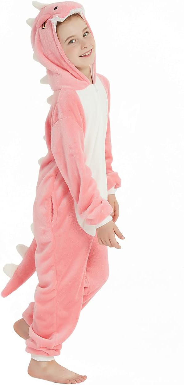Kids Dinosaur Onesie T-Rex Dragon Animal Costume Girls Pajamas Boys One Piece Cosplay Halloween Christmas - Image 5