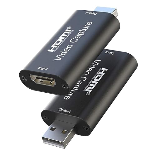 Microware Audio Video Capture Card, 1080P 60fps Game Capture Card, HDMI to USB 2.0 Record to DSLR Camcorder Action Cam,Computer for Gaming, Streaming, Teaching, Video Conference or Live Broadcasting
