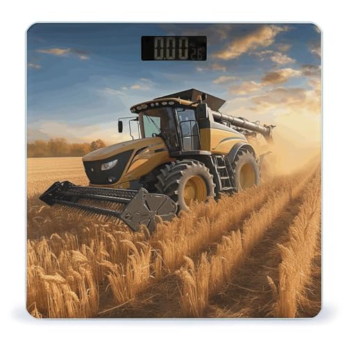 Báscula digital de baño con vidrio templado y pantalla LCD miniatura 1