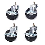 Pro Select Wheels for Stainless Steel Modular Cages - PVC/Metal Wheels for ProSelect Modular Cages, Set of 4