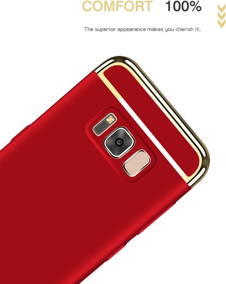 NAISU Galaxy S8 Plus Case, Galaxy S8 Plus Back Cover, Ultra Slim & Rugged Fit Shock Drop Proof Impact Resist Protective Case, 3 in 1 Hard Case for Samsung Galaxy S8 Plus - Red