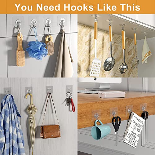 Yyg Adhesive Hooks Set For Hanging- 8 Pcs Hanging Hooks & 2Pcs Plug Hooks, Heavy Duty 44 Lbs Stainless Steel Wall Hooks For Hanging, Kitchen Bathroom Wall Hanger, Indoor Use (10Pcs Hook Set 55Dmm) #TOP5