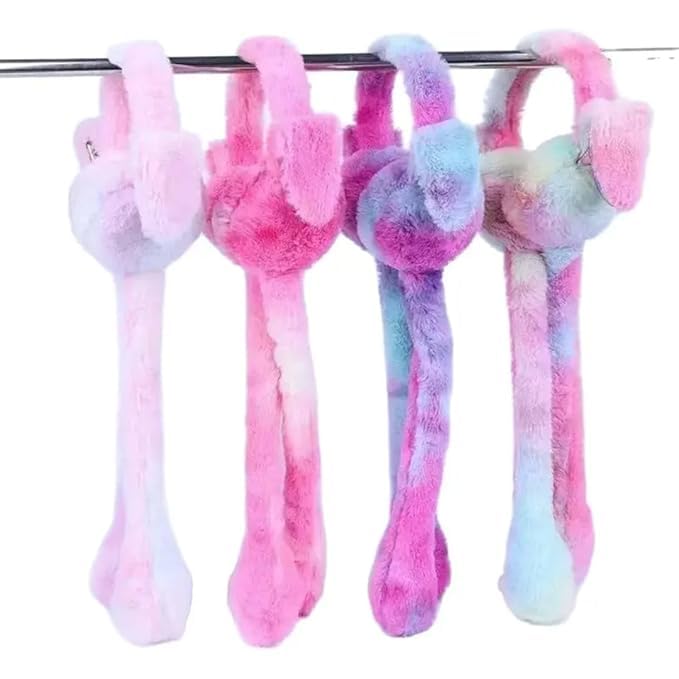H-STYLE STORE Winter Wear Earmuffs | Soft Faux Fur Plush | Cute Headphones | Ear Warmer Earcover | Windproof Woolen Warm | Ear Muff for Kids to Adults (Free Size, Multicolor)-picture-33