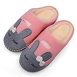  Mishansha Zapatillas De Estar por Casa para Mujer Antideslizante CáLido Invierno Pantuflas Casa Cómodas Suave Slippers Rosa Gr 37/38 EU