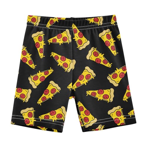 JHKKU Girls Pizza Shorts Cotton Cartwheel Bike Kids Biker Under Dress Dance Short Girl Clothes 5T