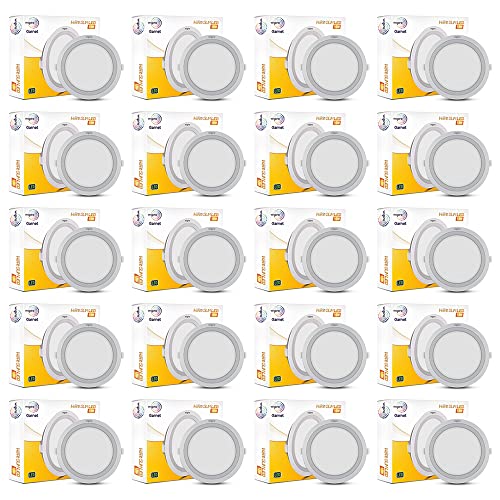 Image of Wipro Garnet 10W Round LED Wave Panel Light for Ceiling | Cool White Light (6000k) | Ultra-Slim Design | Recessed Down Light for False Ceiling |POP Ceiling Light | Cutout - 125mm | Pack of 20