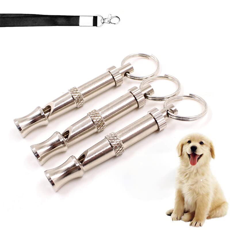 SYOSI Dog Whistle, 3 Pack Professional Dog Whistle to Stop Barking, Recall Training, Ultrasonic Silent Dog Whistles Training to Stop BarkingControl Devices for Neighbors Dog, with Black Lanyard