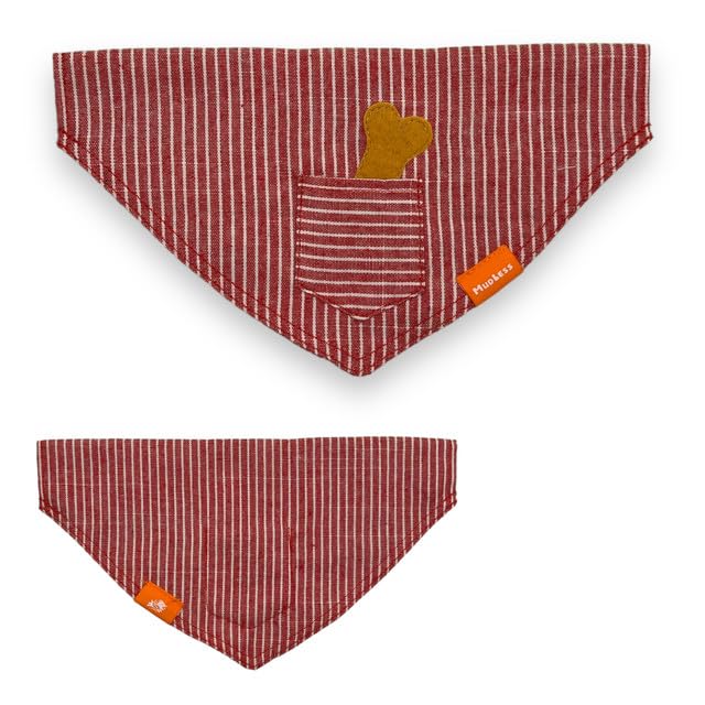MUDLESS Dog Bandana Neckerchief, Breathable Dog Scarf Accessories