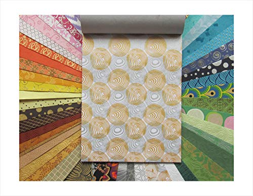 Paperhues Decorative Scrapbook Papers 8.5X11" Pad, 60 Sheets, Assorted Colors. #TOP6