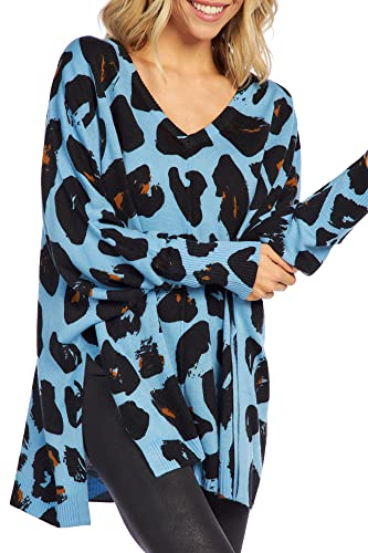 Mud Pie Scottie Womens Printed Sweater, Blue, One Size #TOP5
