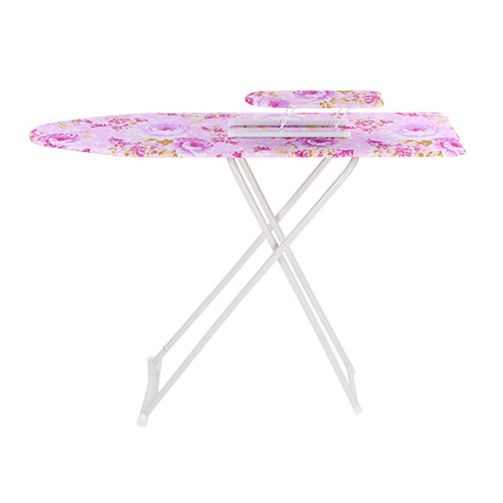Asse da stiro pieghevole, 92 x 30 cm, con piedini antiscivolo, regolabile in altezza, asse da stiro piccola con asse da stiro estesa per la lavanderia di casa, viola